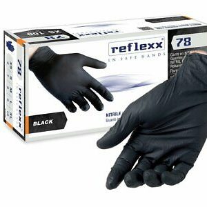 REFLEXX 78 GUANTI IN NITRILE SENZA POLVERE TAGLIA M (NERI)