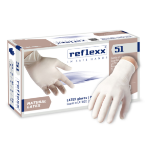 REFLEXX 51 GUANTI IN LATTICE BIANCO TAGLIA S