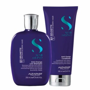 ALFAPARF Milano Semi di Lino Brunette Anti-Orange Low Shampoo 250ml Conditioner 200ml