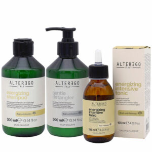 ALTEREGO Set Capelli che Cadono Shampoo 300ml Balsamo Districante 300ml Lozione 125ml